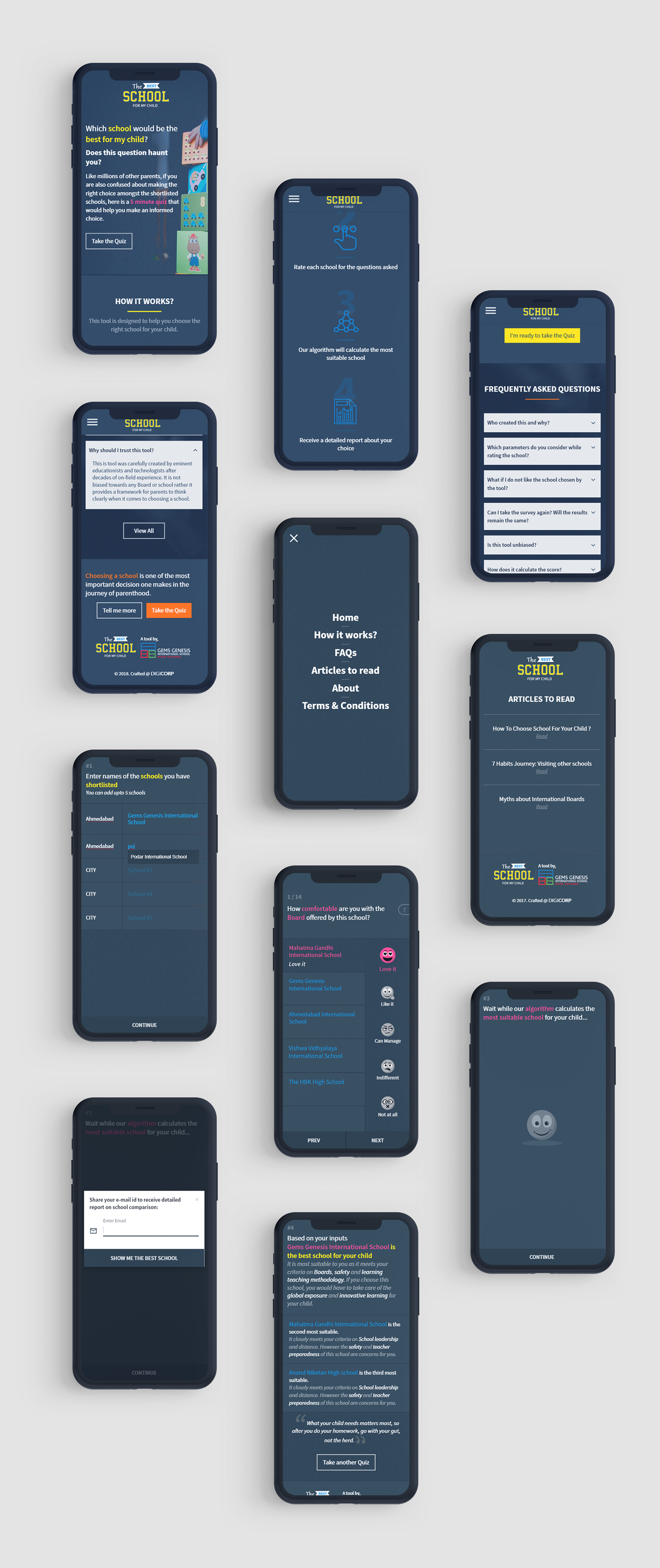 best school phone user interface
